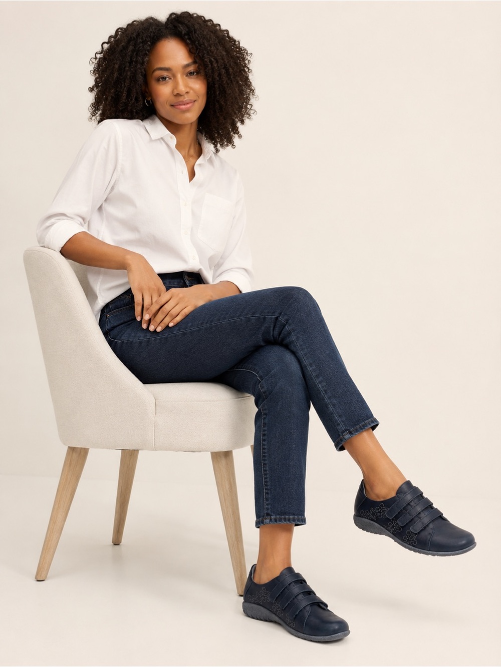 NAOT Footwear Women's Mihi Navy Leather Shoe. Size 42